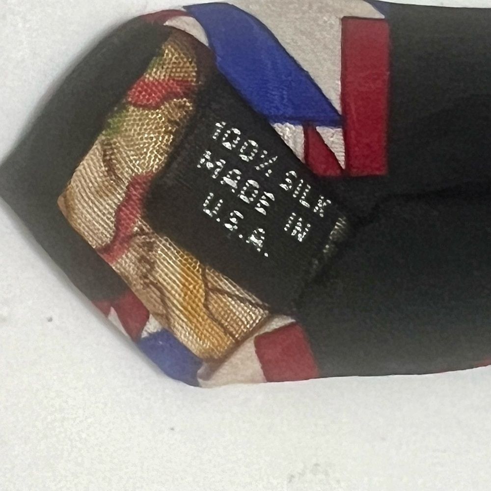 Pierre BALMAIN 100% Silk Designer Tie Black Vintage Geometric Luxury US-Made - Picture 7 of 10